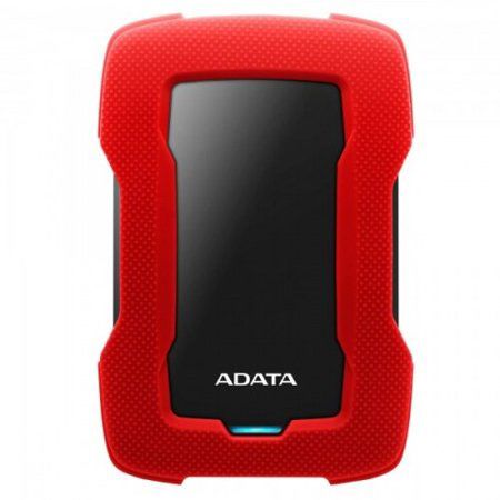 ADATA Durable Series HD330: 1TB Red External USB 3.1 Portable Hard Drive Gaming Console Compatible