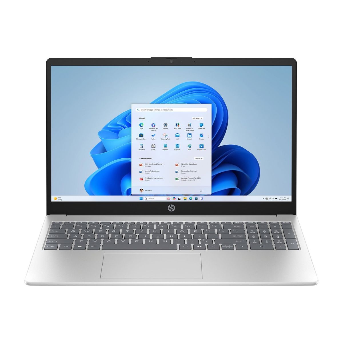 Hp 15.6-Inch HD Laptop Intel Core I5-1334u 8gb 512gb Ssd Windows 11 Home Natural Silver