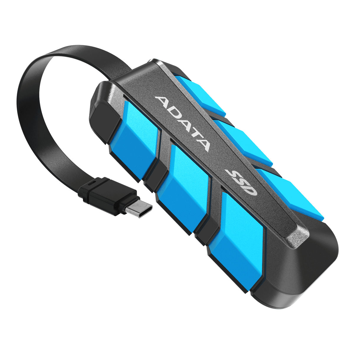 ADATA Externe SSD SC740 2TB Plug&amp;Go blue 1050/1000 MIL.STD USB Type-C 3.2 Gen 2 (3.1 Gen 2) Black, Blue