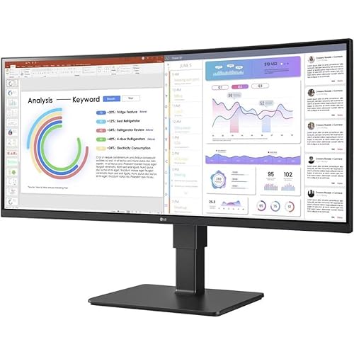 34 Lg Monitor, 3440x1440, 21:9 Ips, Hdmi 2.0 2, Dp 1.4, USB Type-c, USB 3.0, U